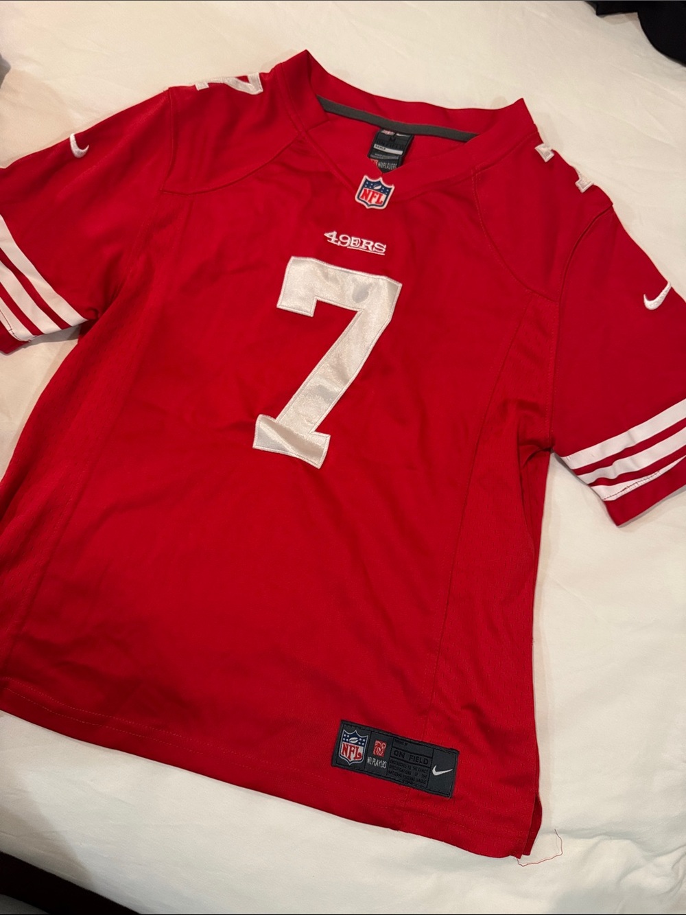 Nike Red San Francisco 49ers Kaepernick #7 Football Jersey